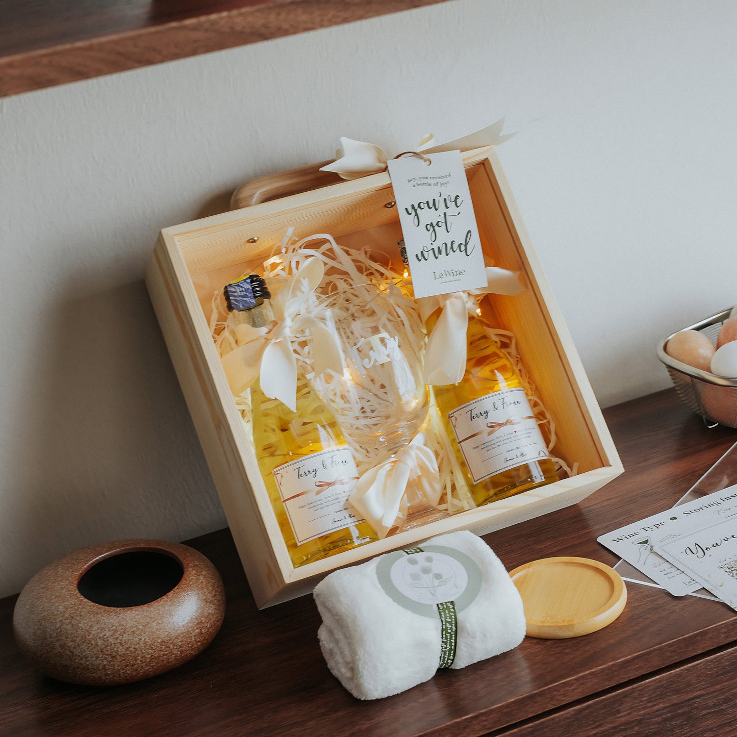 Mini 2 x White Moscato & Glass Gift Set